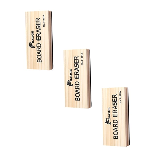ZOURIH Chalkboard Eraser 3 Pack Wool Felt Dustless Blackboard Eraser Cleaner for Teachers and Students,Beige