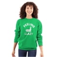 thumbnail image 3 of Feeling Llama Lazy Funny Animal Pun Sweatshirt for Men or Women Brisco Brands M, 3 of 6