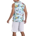 thumbnail image 2 of Naloa Colorful Sea Turtle Basketball Jersey Reversible Men's Mesh Athletic Sports Shirts Training Practice S-4XLLarge, 2 of 6