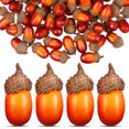 thumbnail image 1 of 100 Uds. Bellotas artificiales, decoraciones de simulación de bellotas, decoraciones navideñas de nueces, bellotas artesanales, bellotas pequeñas a granel, decoraciones de otoño, 1 of 8
