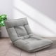 thumbnail image 4 of Silla plegable BLESIY para el suelo reclinable con respaldo acolchado Gris claro, 4 of 7