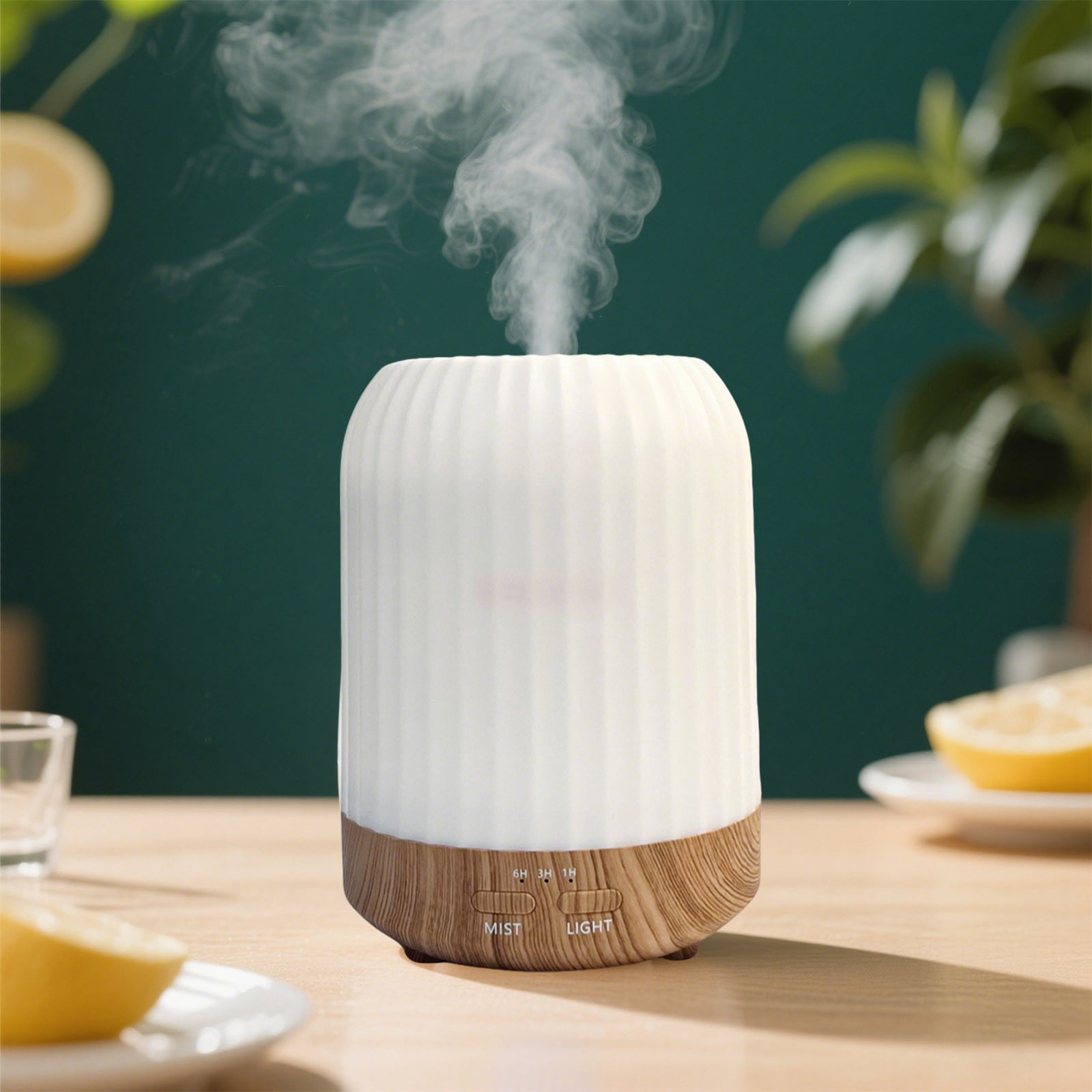 Oil Diffuser Bedroom Silent Humidifier 250ML Aromatherapy Diffuser 7 LED Colors Automatic Shutoff ABS Material for Bedroom Living Room Yoga Office Baby Safe