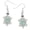 Aqua, variant on Turtle Earring Aqua Clear Rhinestone Crystal Rhodium Plated E0780-AQ