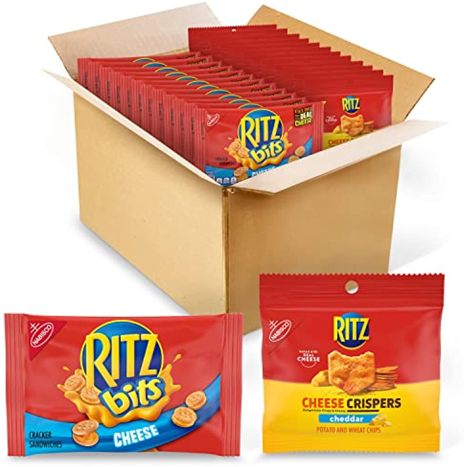 Ritz Bits Cheese Crackers & Ritz Cheese Crispers Cheddar Chips Variety