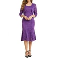thumbnail image 2 of INSPIRE CHIC Vestido de Invitada de Boda para Mujeres Conjuntos de Noche de 2 Piezas Vestidos Sin Mangas con Chaqueta S Púrpura, 2 of 5
