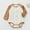 Brown, variant on lulshou Baby Romper Male and Female Babies Bodysuit Color Block Button Knitted Long Sleeved Round Neck Jumpsuit on Clearance