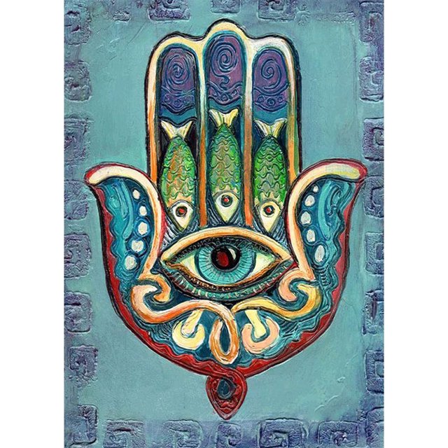 Wdftyju 5D DIY Diamante Pintura Palma Ojos Taladro completo Rhinestone Mosaico Kit Imagen de arte Wdftyju 5fl8nx9pb9td2vx4