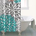 thumbnail image 4 of Orange Floral and Petal Pattern Shower Curtain 36"x72" ,Bathroom Decorative Shower Curtains Set with 12 Hooks,Modern Waterproof Washable Shower Curtain, 4 of 6