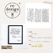 Prima Marketing Re-Design Decor Transfers 6X12 3/Sheets-Secret Letter