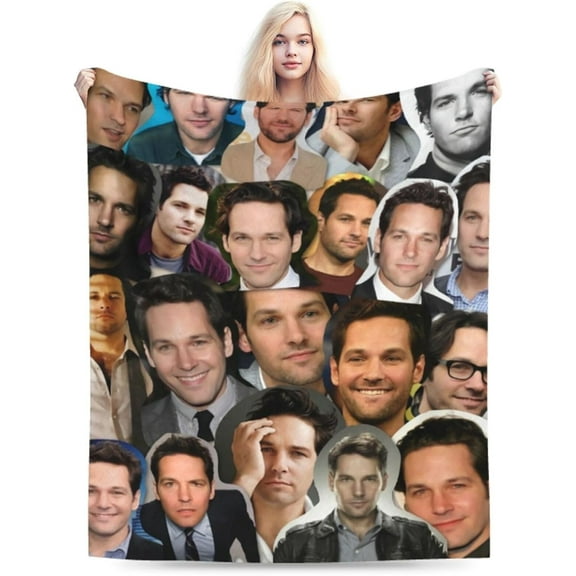 Blanket Paul Rudd Soft and Comfortable Warm Fleece Throw Blankets Yoga Blankets Beach Blanket Picnic Blankets Gift for Dorm room office decor Sofa Bed Camping Travel All Season