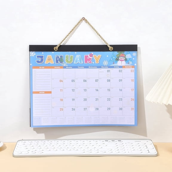 2026 Festival Style Wall Calendar with Transparent Waterproof Cover, Thick Paper, Monthly Planner for Office, Home, and School Planning & Organizing, January to December