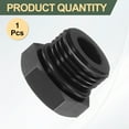 thumbnail image 3 of Uxcell Port Plug 8AN Male ORB Plug Fitting Adapter Aluminum Hex Block Off Cap with NBR Rubber O-ring Seal for Car Oil Fuel Water Fluid, Black, 3 of 6