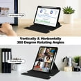 thumbnail image 4 of Allytechgroup iPad Pro 13 M4 2024 Case with Pencil Holder, Premium PU Leather Multi Angle Viewing Stand Anti-Scratch Auto Sleep Wake Tablet Case for Apple iPad Pro 13 Inch 2024, Black, 4 of 6