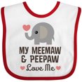 thumbnail image 3 of Inktastic Meemaw and Peepaw Love Me Grandchild Boys or Girls Baby Bib, 3 of 4