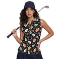 thumbnail image 4 of Yuyamidu Snowman Womens Sleeveless Golf Shirt Gingerbread Man Athletic Tennis Shirts Lightweight Collared Golf Clothes Christmas Workout Pullover Size 2XL, 4 of 8