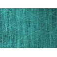 thumbnail image 1 of Ahgly Company Machine Washable Indoor Rectangle Oriental Turquoise Blue Industrial Area Rugs, 3' x 5', 1 of 4