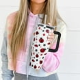 thumbnail image 3 of Ladybug Tumbler 30 oz With Handle - Stainless Steel Double-Wall Vacuum Insulated Coffee Travel Mug & Water Bottle - Leak-Proof Lid - Ladybug Decor Gift for Women, 3 of 6