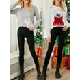thumbnail image 3 of Suéter de Navidad para mujer, suéteres casuales de manga larga con cuello redondo de Navidad Irfora Camiseta de manga corta, 3 of 7