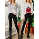 thumbnail image 3 of Camiseta mujer, Suéter de Navidad para mujer, suéteres casuales de manga larga con cuello redondo de Abody Gris/Pequeña, 3 of 7
