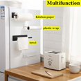 thumbnail image 3 of Soporte autoadhesivo para pañuelos de papel, soporte para rollos de cocina, soporte de pared para armario de cocina o baño, color blanco JFHHH pequeña, 3 of 5
