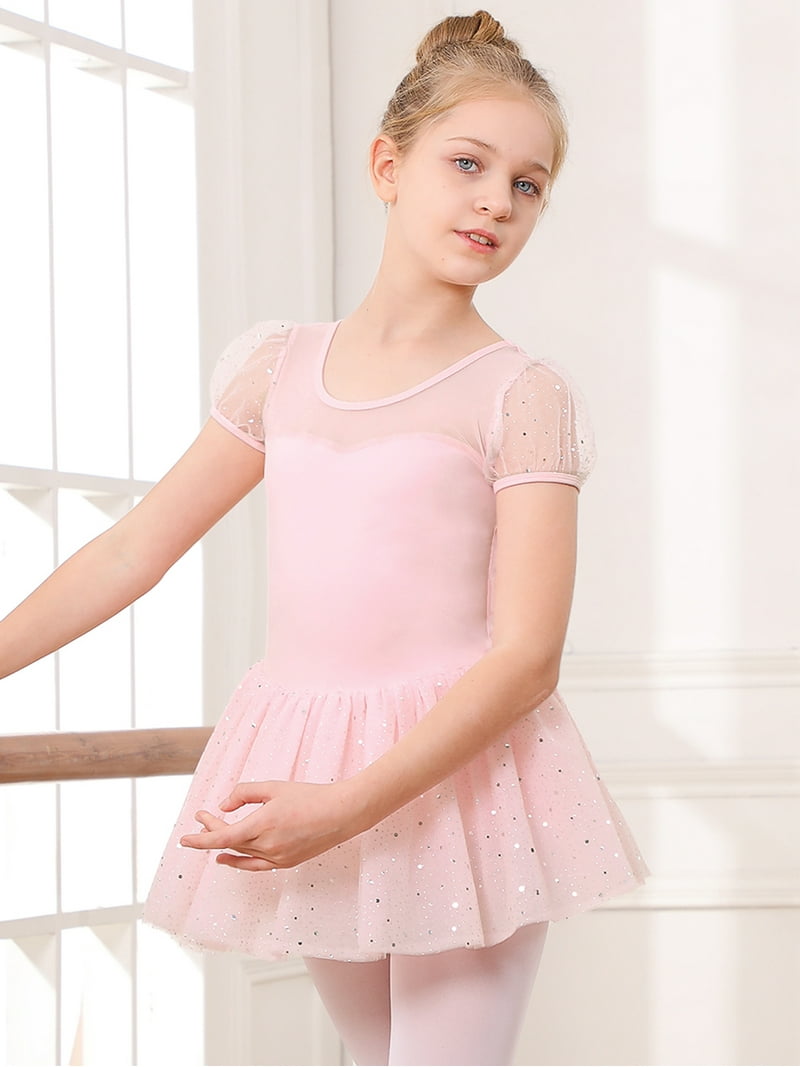 Stelle Toddler Girls Puff Sleeve Sequins Tutu Ballet Dress,Ballet