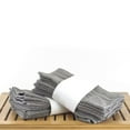 thumbnail image 2 of BC BARE COTTON Eco Cotton Washcloths - Cam Border - Gray - Set of 24, 2 of 2