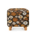 thumbnail image 2 of SCRAWLGOD Daisy Flower Print Footstool Slipcover, Breathable Footrest Sofa Protection Thick Covers for Ottoman with Stretch Bottom for Pets, 2 of 7