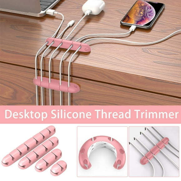 Fiudx Organizador de Cables de Escritorio, Organizador Creativo de Cables, Ordenado y Limpio, Autoadhesivo, No Deja Rastros, Multiusos, Escritorio U Oficina, Fácil de Instalar, 1 Juego de Clips