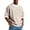 Khaki, variant on Waffle T Shirts for Man Plus Size Loose Short Sleeve Shirts Crew Neck Color Block T-Shirt Athletic Summer Basic Top with Zipper Pocket,Gray S