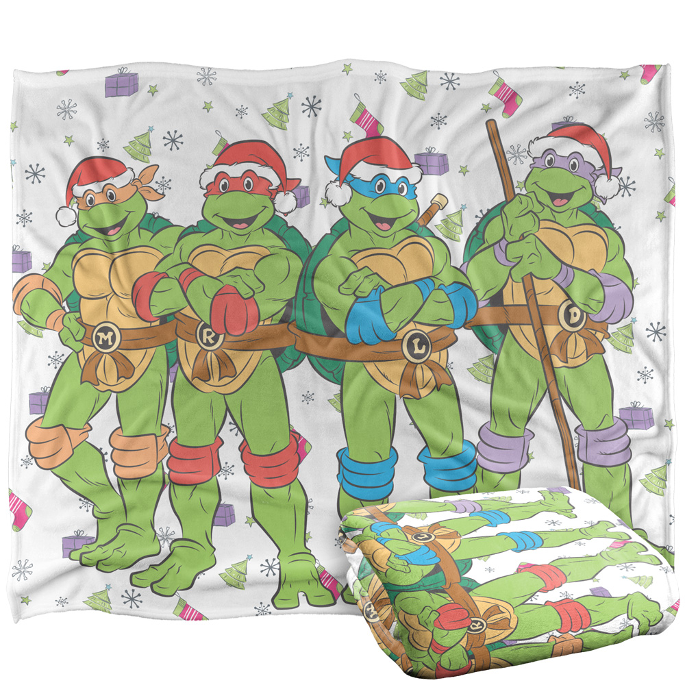 TMNT Teenage Mutant Ninja Turtles Blanket, 50'x60' Holiday Heroes Silky Touch Super Soft Throw