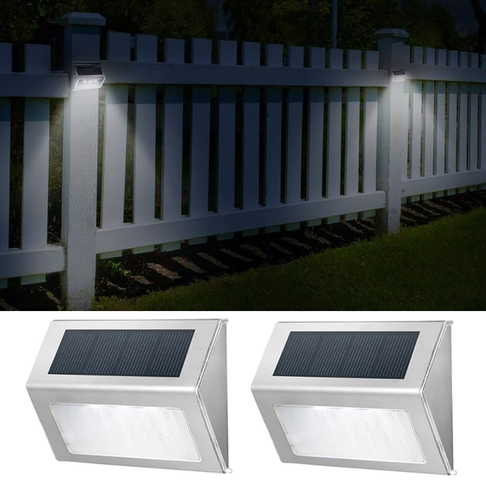 JSOT 1 Pc Outdoor Solar Fence Lights for Lawn Garden Walkway Yard Deck