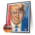 thumbnail image 2 of Cuadros Decorativos Pintura de diamante 5D DIY Trump Taladro redondo completo Imagen de diamantes de imitación (W0875) Likrtyny embutido en tela, 2 of 9
