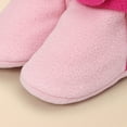 thumbnail image 5 of Quealent Baby Booties Cozy Fleece Slippers Soft Baby Shoes With Gripper Soles, Winter Infant Newborn Crib Sock Shoe Warm Footwear First Walkers Pink for Size 4.5, 5 of 7