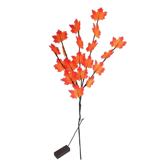 1 Pack 30-inch Approximately 77cm Simulated Maple Leaf Branch Lights 20 LED Branch Light String Christmas, Thanksgiving, Decoration LED Tree Lights - 1 Plant 20 Lights 3-6 Pcs