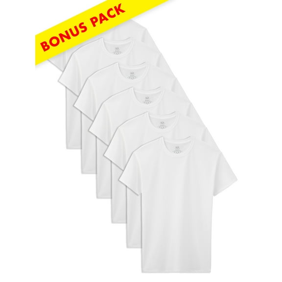 White Crew T-Shirts, 5 1 Holiday Bonus Pack (Little Boys & Big Boys)