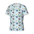 thumbnail image 5 of Vsdgher Turtle Print Men's Dry Fit Mesh Athletic Shirts Moisture Wicking Tennis T-Shirt Tops, 5 of 9
