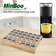 MinBoo Bamboo K Cup Holder Drawer or Countertop K Cup Organizer Coffee