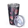thumbnail image 2 of 16oz Tumblers Pioneer Flower Floral Print Pattern Stainless Steel Vacuum Insulated Double Wall Travel Tumbler Cups Mug with Lid and Straw,Cleaning Brush for Coffee,Tea, 2 of 4