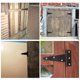 thumbnail image 5 of RUNROTOO 2Ud Bisagras Resistentes Para Puertas En T De Hierro Negro Con Seis Orificios Para Fijación Estable, 5 of 7