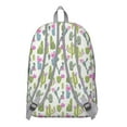 thumbnail image 3 of Cute Kawaii Cactus Backpack, Boho Succulents School Bag with Southwestern Desert Cactus Art Design, Watercolor Retro Minimalist Pattern, 3 of 5