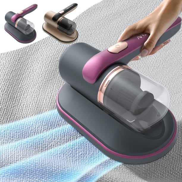 Fiudx Aspiradora de Colchones, Alta Potencia de Succión, Sistema de Filtración Eficiente, Diseño Inalámbrico Portátil, Ideal para Almohadas, Sábanas, Sofás, Eliminación de Pelo de Mascotas, Funcionam