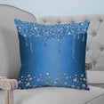 thumbnail image 4 of 14x14 Pillow Covers Set of 2, Modern Blue Throw Pillow Covers Decorative Couch Cushion Case, Abstract Diamond Luxury Gradient Microfiber Square Pillowcases for Bedroom Car Living Room, 4 of 7