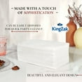 thumbnail image 3 of Premium White Napkins, 1/8 Fold Dinner Napkin, Disposable 2-Ply White Party Napkins, Value Pack 100 Count, 3 of 7