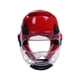 thumbnail image 1 of Casco de karate, casco de taekwondo suave con protector facial, protector profesional rojo S, 1 of 8