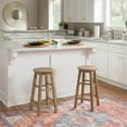 thumbnail image 5 of Linon Sims Classic 24" Round Counter Stool in Rustic Washed Gray Rubberwood, 5 of 8