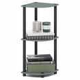 thumbnail image 2 of Furinno Turn-N-Tube Toolless Assembly 3-Tier Closet Corner Shelf, Green Closet Organizer, Corner Shelf Closet Organizers and Storage, for Wardrobe, Living Room, Sage Green, 2 of 4