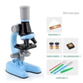 thumbnail image 2 of Microscopio de juguete con aumento de 100X, 400x y 1200x, kit de microscopio LED científico para niños, kit de microscopio para principiantes, juguetes y regalos educativos, 2 of 8
