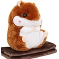 thumbnail image 2 of en 1 hermosa y linda almohada de hámster de peluche con manta de lana regalo súper divertido y dulce para niños y amigos Namotu MZQ-0476-1, 2 of 7