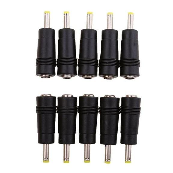 10 pieces 4.0x1.7mm Male to 5.5x2.1mm Female Connection Adapter DC Power Supply for Laptop