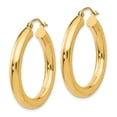 thumbnail image 2 of 10K Yellow Gold Earring Hoop Women'S 20 mm 4 Polished 4Mm Tube Earrings, 2 of 4